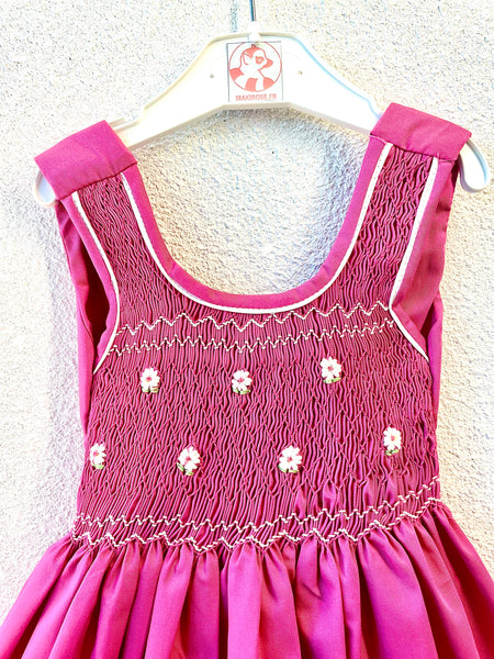 Robe smocks Chasuble Fuschia