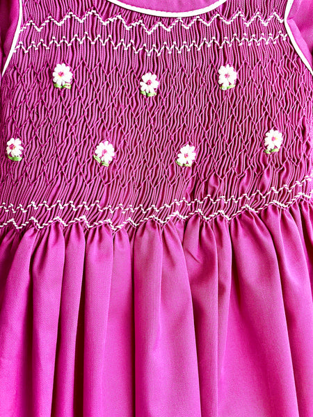 Robe smocks Chasuble Fuschia