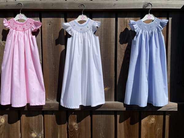 Chemise de Nuit smockée Blanche