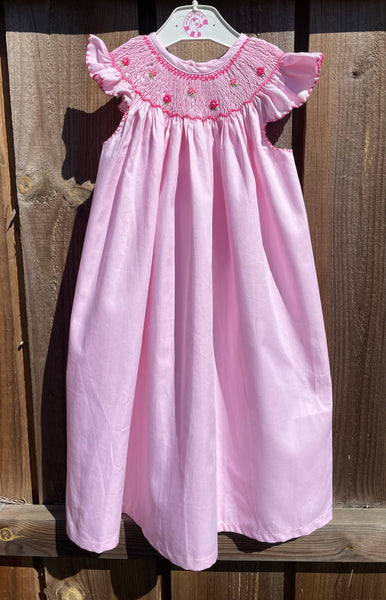 Chemise de Nuit smockée Rose