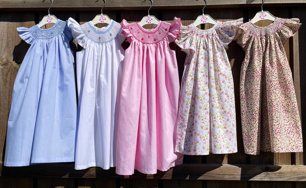 Chemise de Nuit smockée Blanche