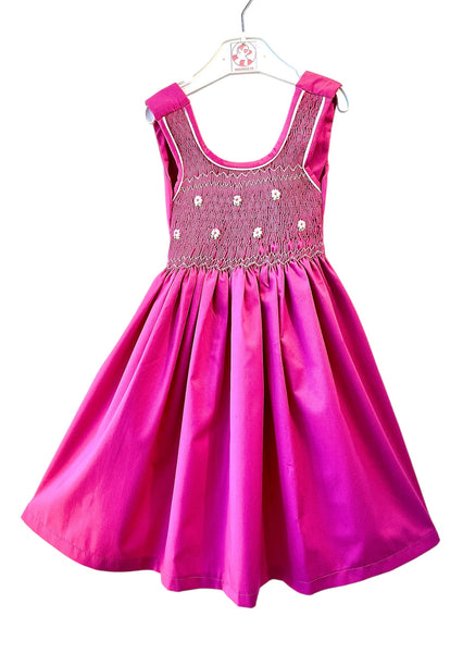 Robe smocks Chasuble Fuschia