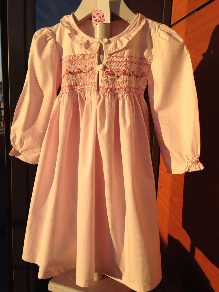 Chemise de Nuit Smocks Maki Rose Madagascar Enfant Fille
