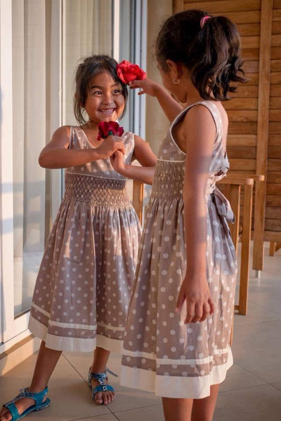 Robe smocks enfant fille