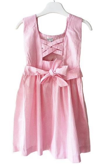 Robe Fille Rosalina Imprimé Vichy Rouge - Taille 6 - Smockée, Sans Manches - Neuf Sans étiquettes