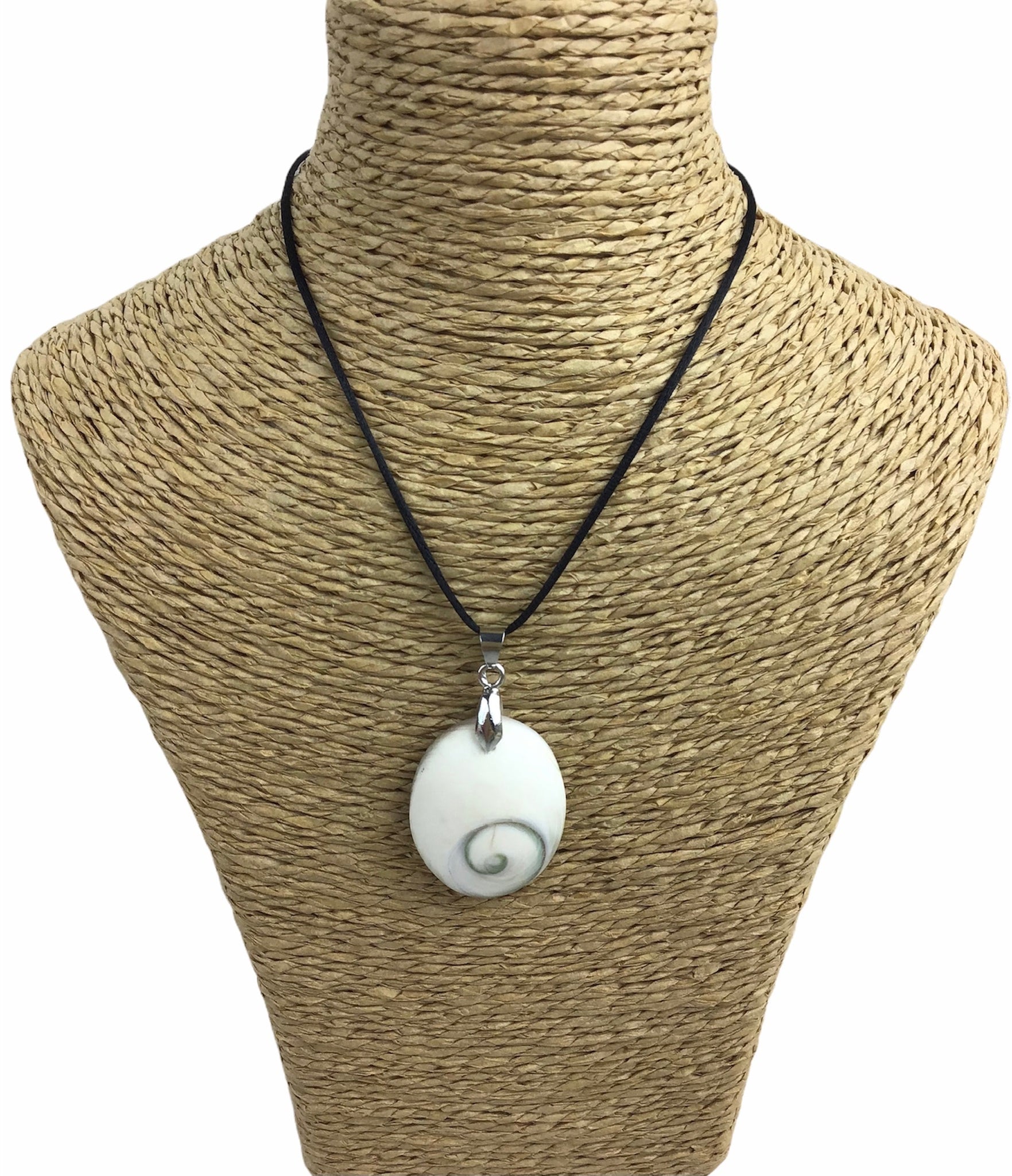 Pendentif Œil de Sainte Lucie / Shiva - Pierre Plate forme ovale